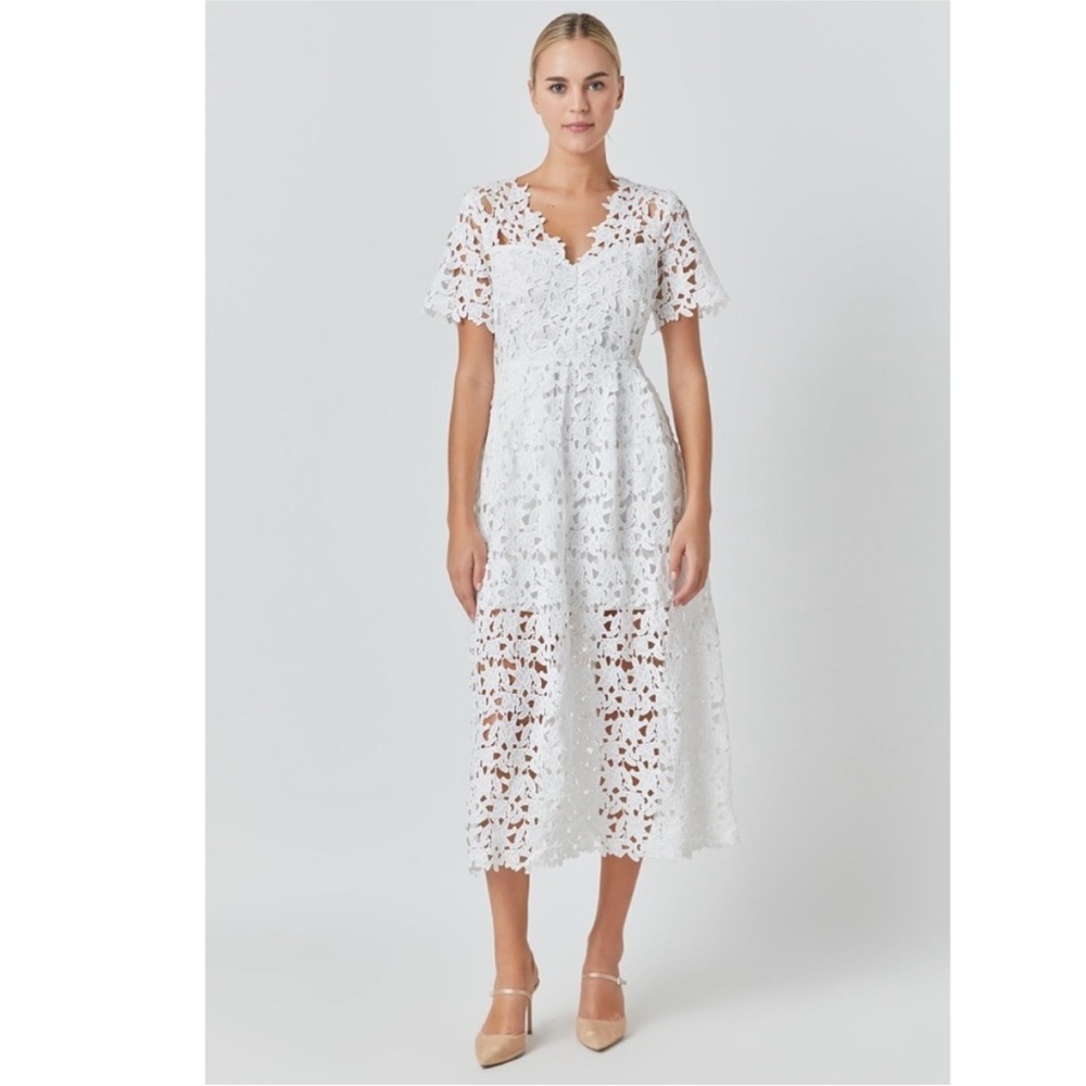 Endless Rose: Allover Lace Midi Dress Endless Rose Medium